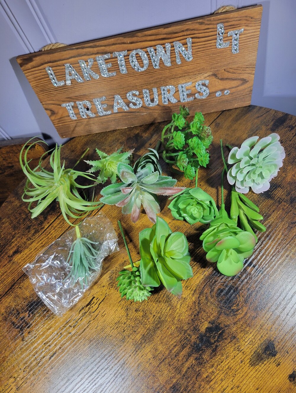 Assorted Green Faux Succulent Picks - Home Accents